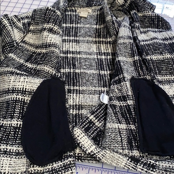 Lucky Brand Moto Sweater Jacket black/white sz XL - Picture 10 of 10